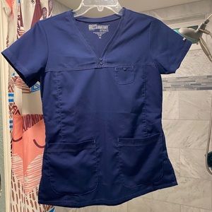 Set of 3 grey’s anatomy navy blue XS scrub tops